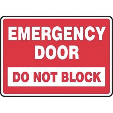 Accuform SAFETY SIGN EMERGENCY DOOR  DO NOT MEXT547VP MEXT547VP